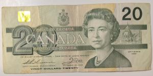 1991 Canadian Twenty Dollar Banknote