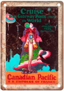 Canadian Pacific Vintage Travel Poster Sign