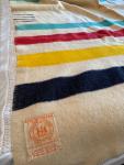 Hudson's Bay Vintage Wool Blanket with Stripes