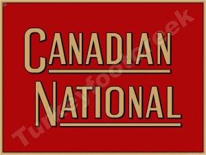 Canadian National Advertising Metal Sign - 3 Sizes