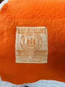 Hudson's Bay Vintage 3.5-Point Orange Wool Blanket