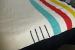 Vintage Hudson's Bay Wool Striped Blanket, 68" x 86