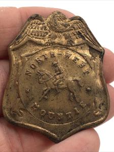 1950s RCMP Mountie Canadian Metal Badge Toy