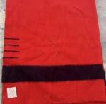 Vintage Hudson's Bay Red Wool Blanket with Stripes
