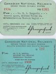 Vintage Canadian Railway Pass Set