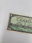 1954 Canadian $1 Bill Vintage Banknote