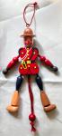 Vintage Canadian Mountie Wooden Moveable Limbs Ornament