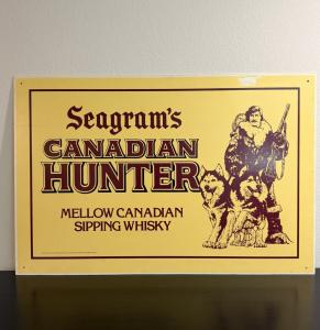 Vintage Seagram's Canadian Hunter Whiskey Bar Sign