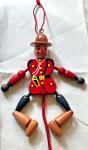 Vintage Canadian Mountie Wooden Moveable Limbs Ornament
