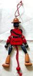 Vintage Canadian Mountie Wooden Moveable Limbs Ornament