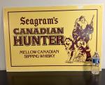 Vintage Seagram's Canadian Hunter Whiskey Bar Sign