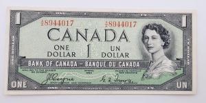 1954 Bank of Canada $1 Note - Devil in Hair