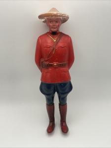 Red Royal Canadian Mountie Vintage 10" Figurine