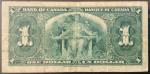 1937 Canadian One Dollar Banknote Collectible