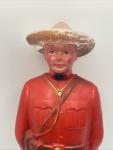 Red Royal Canadian Mountie Vintage 10" Figurine