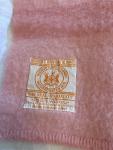 1950s Hudson’s Bay Pink Wool Blanket, 38 x 58