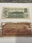 1973 and 1954 Canadian Dollar Bills Set