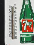 Vintage 1950s 7up Porcelain Thermometer Sign