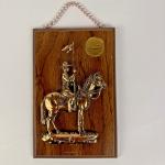 Canadian Mountie Horse Plaque with Dollar Coin