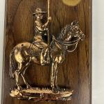 Canadian Mountie Horse Plaque with Dollar Coin