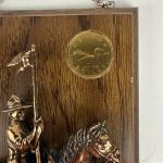 Canadian Mountie Horse Plaque with Dollar Coin