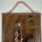 Canadian Mountie Horse Plaque with Dollar Coin