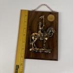 Canadian Mountie Horse Plaque with Dollar Coin