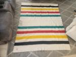 Hudson's Bay Wool Blanket with Colorful Stripes