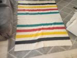 Hudson's Bay Wool Blanket with Colorful Stripes