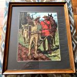 Framed Vintage Canadian Mountie Print by Friberg