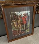 Framed Vintage Canadian Mountie Print by Friberg