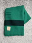 Vintage Hudson's Bay 4-Point Green Wool Blanket