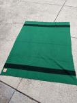 Vintage Hudson's Bay 4-Point Green Wool Blanket