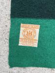 Vintage Hudson's Bay 4-Point Green Wool Blanket