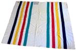 Hudson Bay 90" Striped Wool Blanket Vintage
