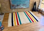 Hudson Bay 90" Striped Wool Blanket Vintage