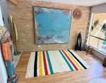 Hudson Bay 90" Striped Wool Blanket Vintage