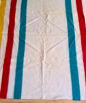 Hudson Bay 90" Striped Wool Blanket Vintage
