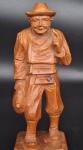 French Canadian Vintage Wood Carving Figurine