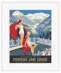 Vintage 1938 Chateau Lake Louise Travel Poster