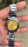 Seiko 5 Vintage Yellow Dial Automatic Watch