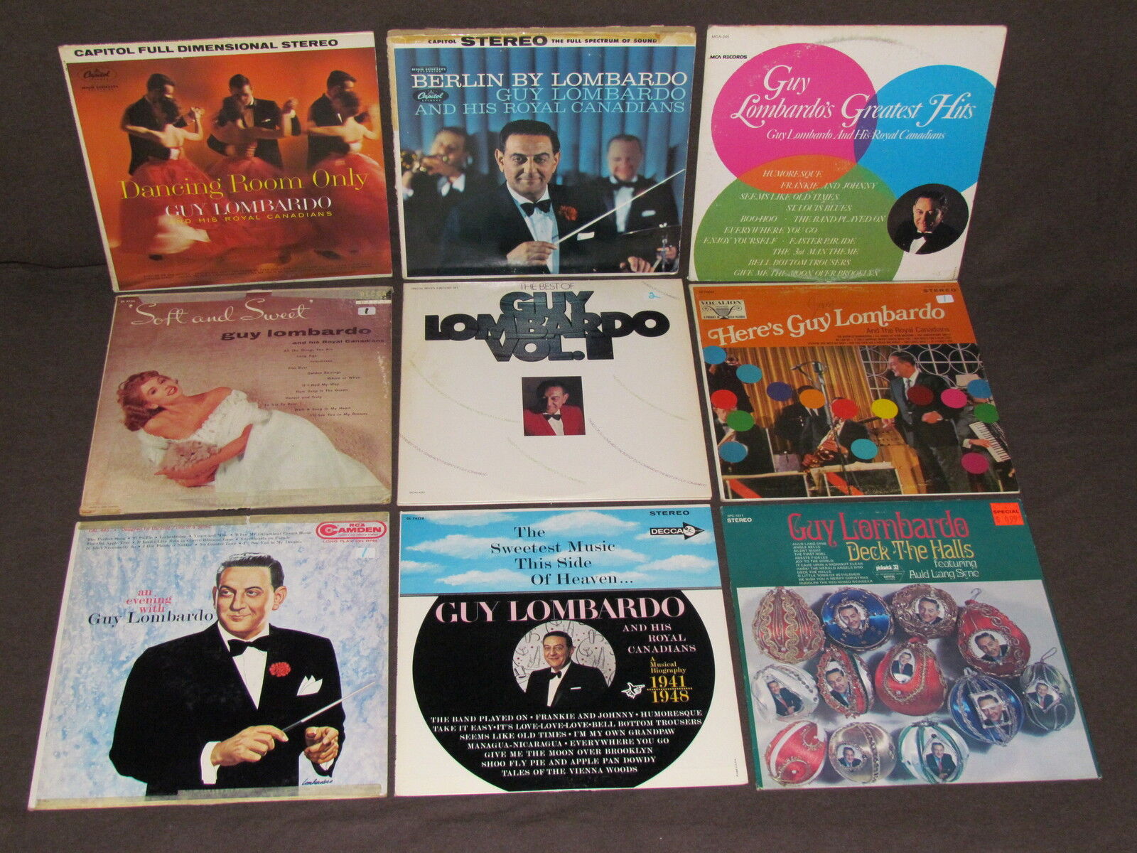 Vintage Guy Lombardo & His Royal Canadians LP Record Lot