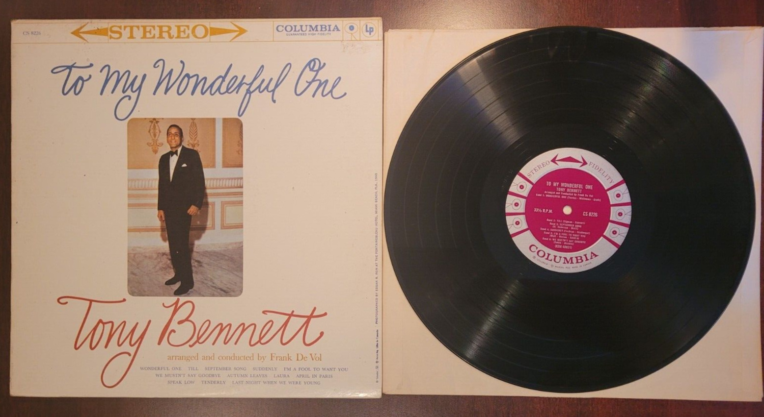 Tony Bennett - Vintage Vinyl LP (TESTED) 1960 Canadian Print