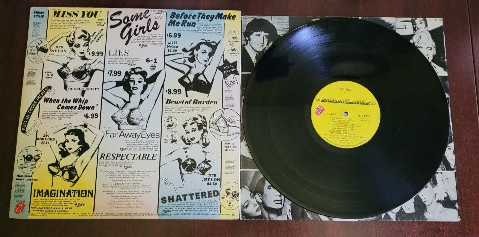 Vintage Rolling Stones Some Girls LP - 1978 Canadian