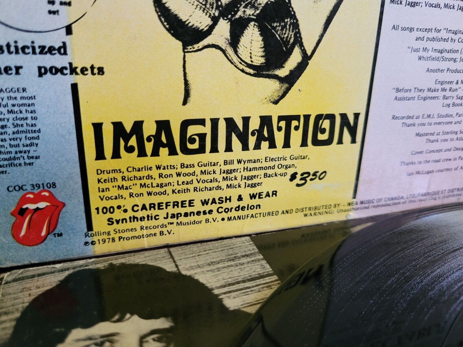 Vintage Rolling Stones Some Girls LP - 1978 Canadian