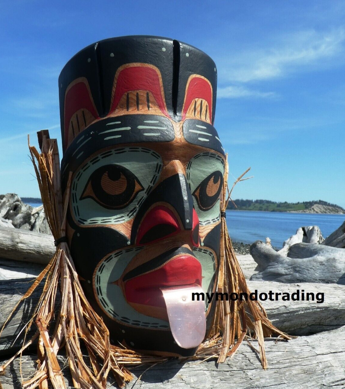 Authentic Northwest Coast Native Komokwa Mask - Vintage