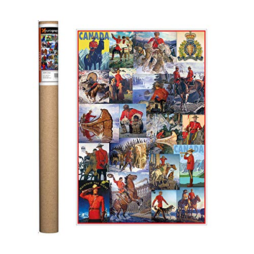 Vintage RCMP Poster Collage - 24x36 inch