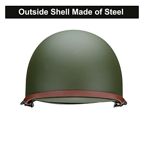 Vintage US M1 Steel Helmet with Camo Net & Chin Strap