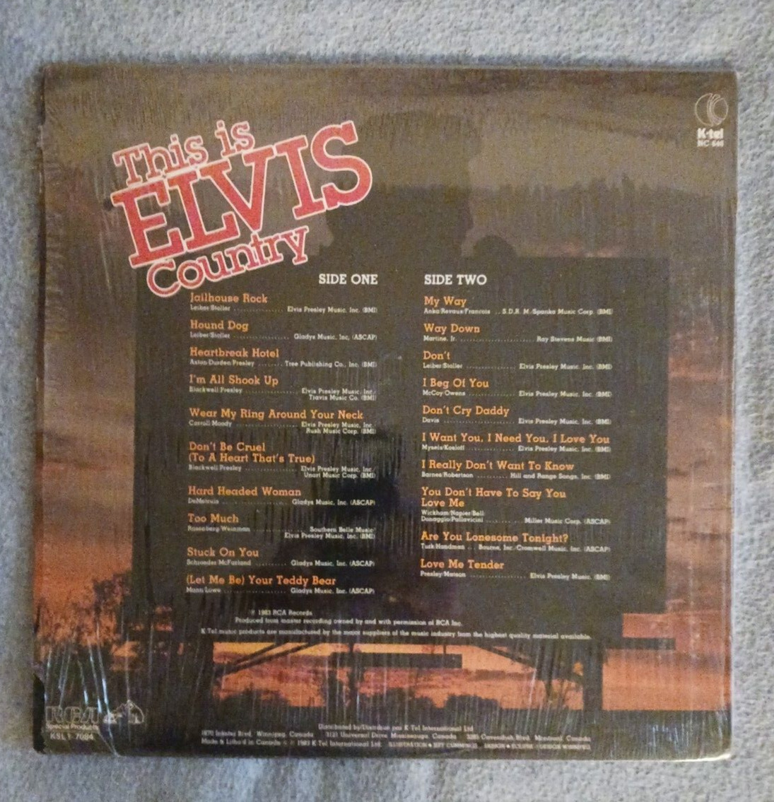 Elvis Country: Vintage 1983 Vinyl LP - Canadian Market