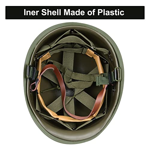 Vintage US M1 Steel Helmet with Camo Net & Chin Strap